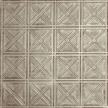 Criss-Cross - Shanko - Hand Painted - Tin Ceiling Tile - #205 - 24"x24" - Antique White Criss-Cross - Shanko - Hand Painted - Tin Ceiling Tile - #205 - 24"x24" - Antique White