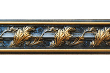 Southhampton Acanthus Leaf - FAD Hand Painted Flat Molding for Panel - Chair Rail - Casings - 94-1/4 in x 4-3/8 in x 1 in - FMF-013 -2A