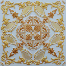  Golden Prague VII - FAD Hand Painted Ceiling Tile 24 in X 24 in - #CTF-016-7  