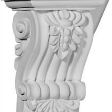 Leandros Fluted Leaf - Urethane Corbel - #COR04X05X03LE