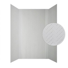 Herringbone Tile - MirroFlex - Tub and Shower Walls - Gloss White