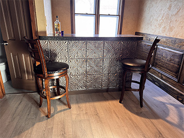 Using Tin Ceiling Tiles on walls: Tin Wall Panels