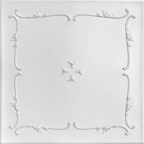 Spring Buds 20 in x 20 in Glue-up Styrofoam Ceiling Tile Pack - #R05 - Plain White