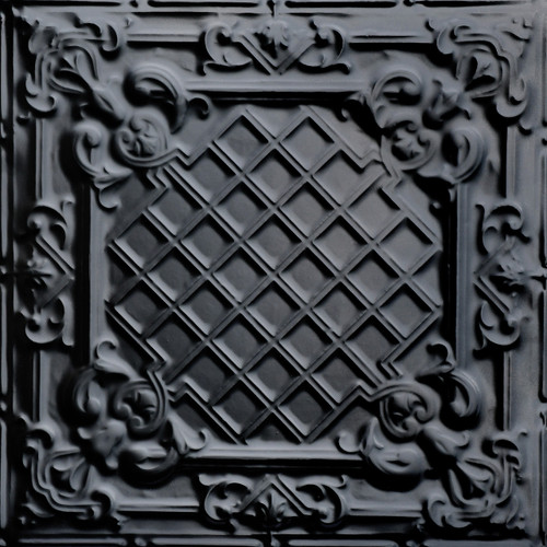 Casa Milano - Tin Ceiling Tile - 24 in x 24 in - #524 - Black