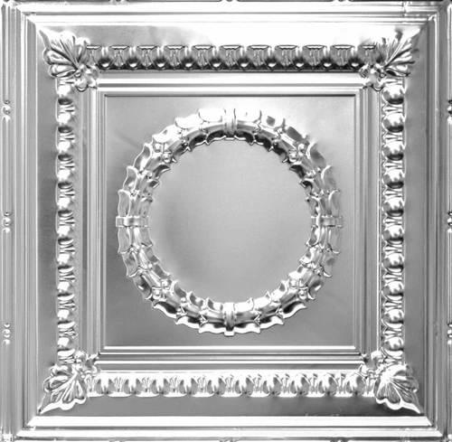 Victory - Tin Ceiling Tile - #503 - 24"x24" - Steel Unfinished
