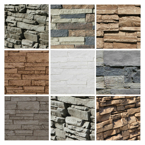 Faux Stacked Stone Panel - Fire Rated - Sample 9 x 8