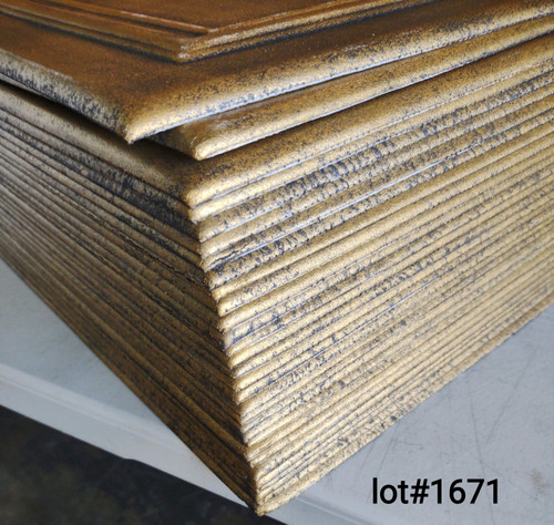LOT # 1671 #R24 (79.98 SQ FT) 30 PCS Antique Gold Glue up Foam - Decorative  Ceiling Tiles, Inc. Store