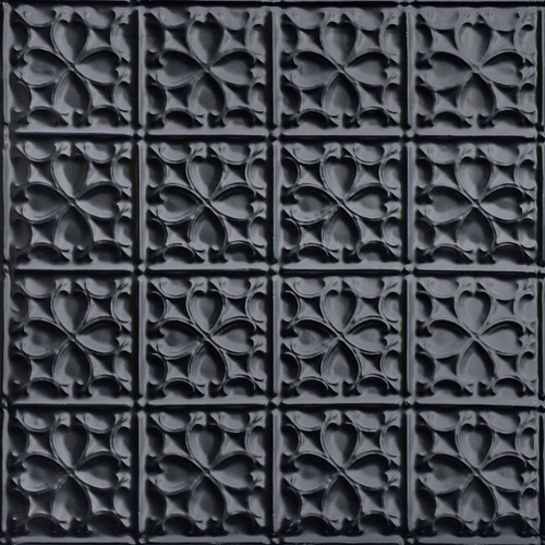 Salem - Powder Coated - Tin Ceiling Tile - #240 - 24"x24" - Black