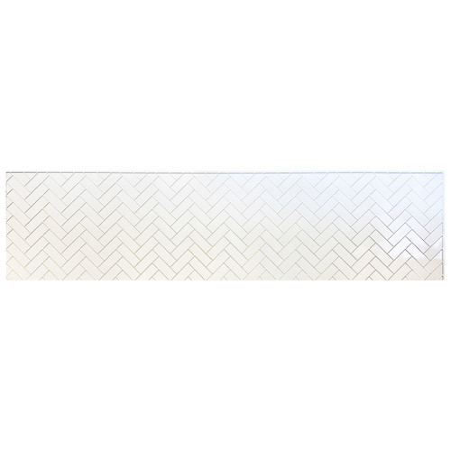 Herringbone MirroFlex 2x8 Glue Up PVC Backsplash - (Pack of 2) / 32 sqft