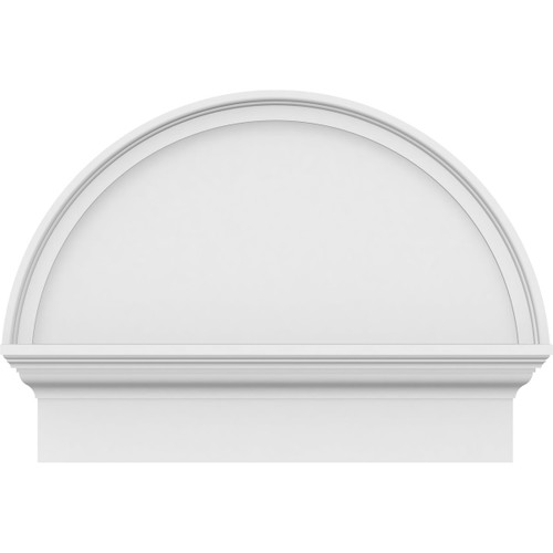 Half Round Sunburst Architectural Grade PVC Combination Pediment - Smooth