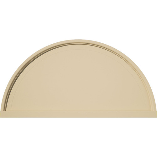 Half Round Smooth Signature Urethane Pediment, Primed Tan - Smooth