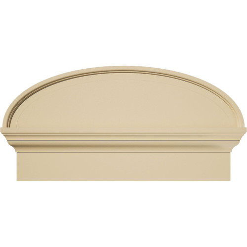 Elliptical Smooth Signature Urethane Combination Pediment, Primed Tan - Smooth
