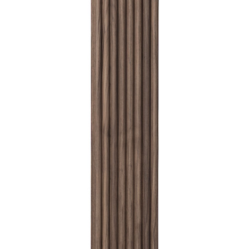 Contour Round Polystyrene Wood Wall Panels 93.7 in x 4.7 in - C5106 - Rich Walnut