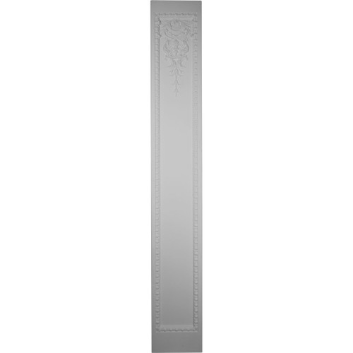Endurathane Milton Fluted Pilaster, High Density Polyurethane, Factory Primed White