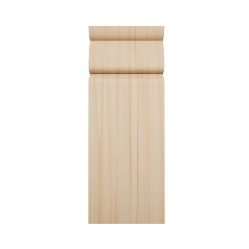 Americraft Solid Hardwood Stain Grade Traditional Plinth Block - 2 1/2"W x 6 1/2"H x 1"P - Alder