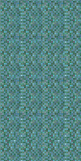 Italian Glass Blue Green Tile Fusion 4 ft. x 8 ft. Glue-Up FRP Wall Panel
