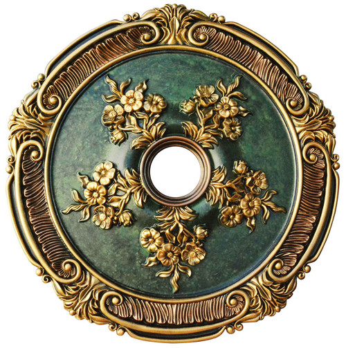 Blooming Forest - FAD Hand Painted Ceiling Medallion 26 in - #CCMF-013-2