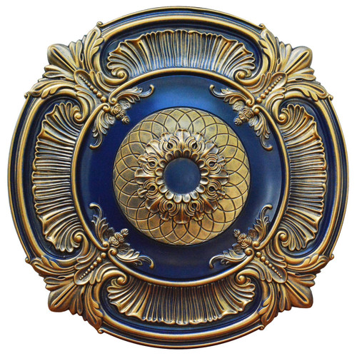 Golden Atmosphere - FAD Hand Painted Ceiling Medallion 26-1/8 in - # CCMF-119-3A