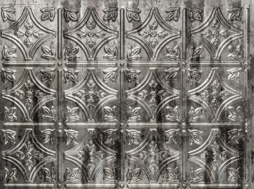Savannah MirroFlex Abstract Silver 18 in. x 24 in. Glue-Up PVC Backsplash 