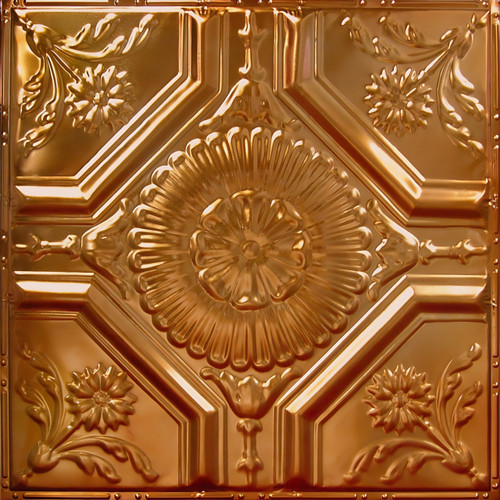 Tin Ceiling Tile - 24 in. x 24 in. - Pattern #23 - Rustic Copper
