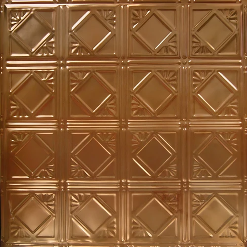 Tin Ceiling Tile - 24 in. x 24 in. - Pattern #19 - Copper Penny
