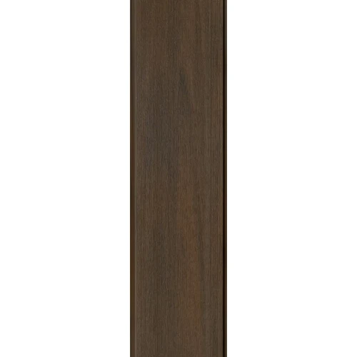 Flat WPC Exterior Wall Slat Siding and Cladding Panels 114 in x 8.62 in - Light Walnut 