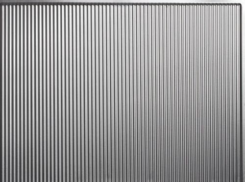 Rib 1 Brushed Stainless 18 in. x 24 in. Glue-Up PVC Backsplash