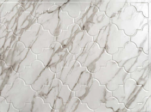 Morocco Marble 18 in. x 24 in. Glue-Up PVC Backsplash