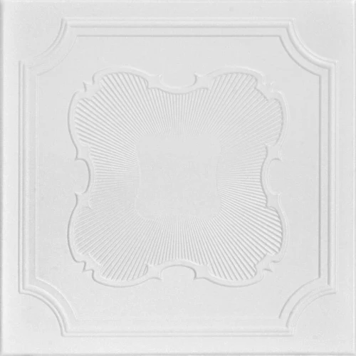 Coronado 20 in x 20 in Glue-up Styrofoam Ceiling Tile Pack - #R74 - Plain White (Unpainted)