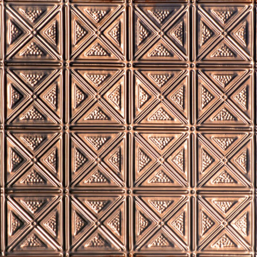 Criss-Cross - Shanko - Copper Ceiling Tile - #205 - Solid Copper