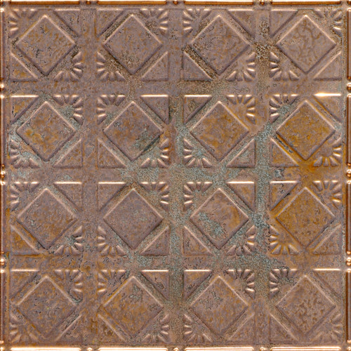 Carnivale  - Shanko Copper Ceiling Tile - #207 - Aged Copper / Aged Lacquered Copper