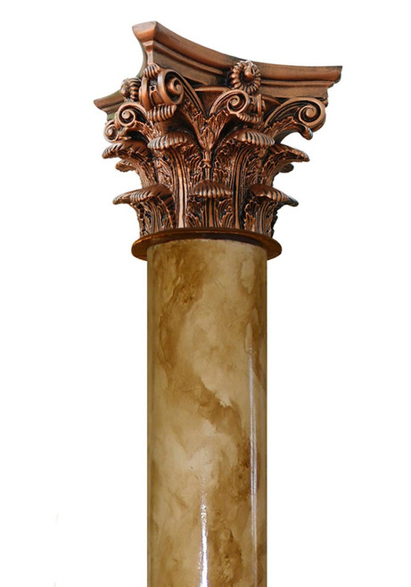 Roman Corinthian - FAD Faux Marble Finish Column - Capital Finish - Anitque Bronze - #CPF-002-RC Roman Corinthian - FAD Faux Marble Finish Column - Capital Finish - Anitque Bronze - #CPF-002-RC