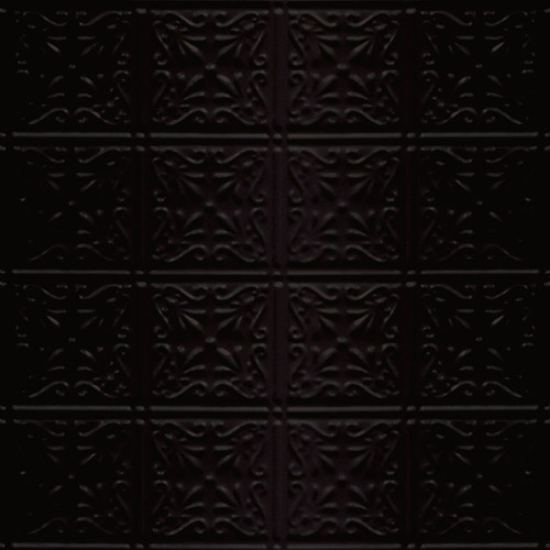Powder Coated - Tin - Wall and Ceiling Patterns - #211 - 24"x24" - Black