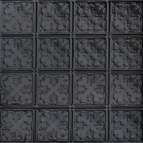 Florentine - Powder Coated - Tin - Wall and Ceiling Patterns - #210 - 24"x24" - Black