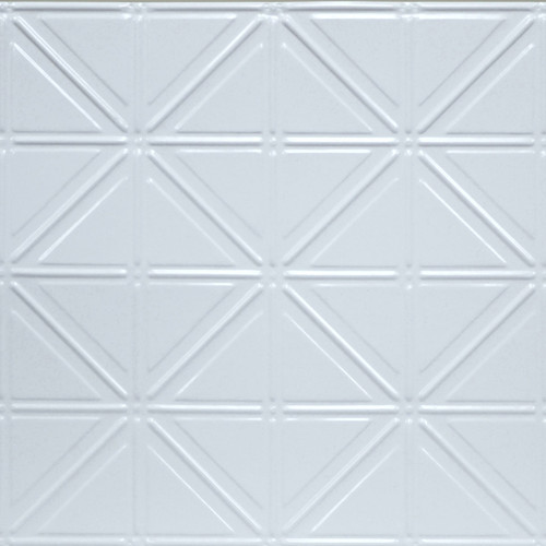Right On - Shanko - Powder Coated - Tin Ceiling Tile - #215 - 24"x24" - White