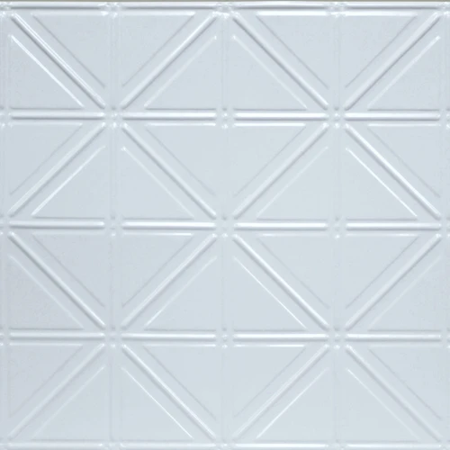 Right On - Powder Coated - Tin Ceiling Tile - #215 - 24"x24" - White
