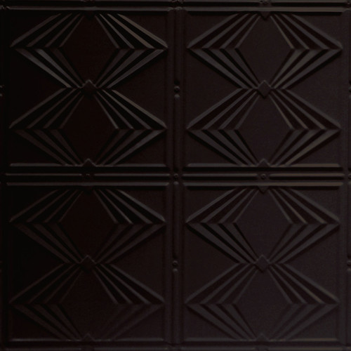 Diamond Jim - Powder Coated - Tin - Ceiling Tile - #303  - 24"x24" - Black