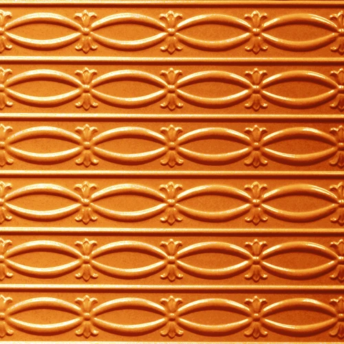 Buttons 'N' Bows - Powder Coated - Tin - Wall and Ceiling Patterns - #606 - 24"x24" - Lincoln Copper