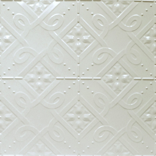  Soho - Powder Coated - Tin - Wall and Ceiling Patterns - #304 - 24"x24" - Eggshell White