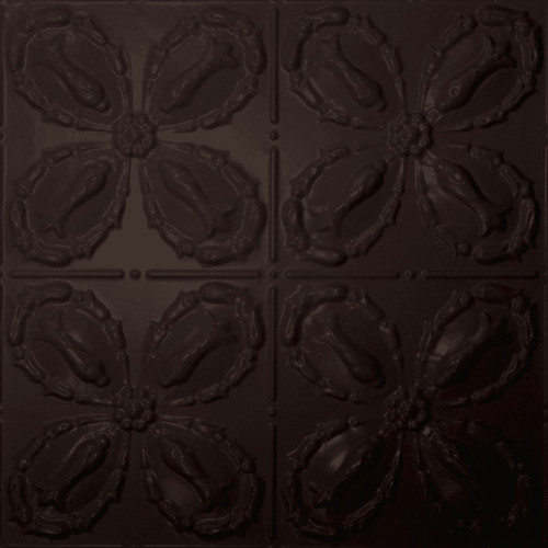 Dumont - Powder Coated - Tin Ceiling Tile - 24 in x 24 in - #300 - Black