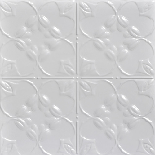 Lilac - Powder Coated - Tin Ceiling Tile - 24 in x 24 in - #302 - White
