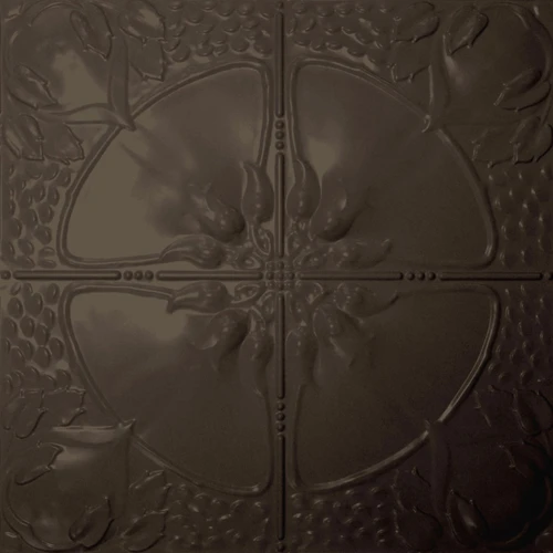 Poppy - Powder Coated - Tin Ceiling Tile - #306 - 24"x24" - Bronze
