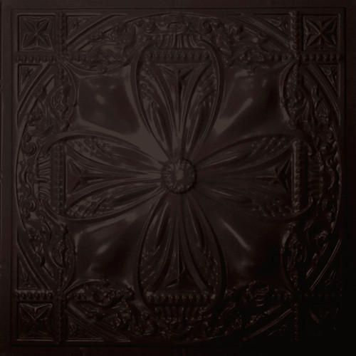 Renaissance - Shanko - Powder Coated - Tin Ceiling Tile - 24 in x 24 in - #512 - Black