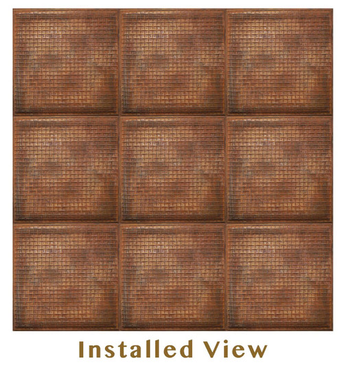 Rustic Lattice IV - FAD Faux Patina Finish Hand Painted ...