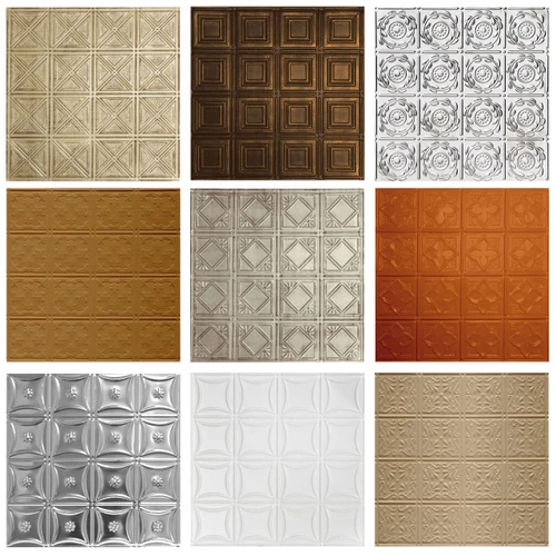 Sample Pack of 5 Tin Wall and Ceiling Tiles