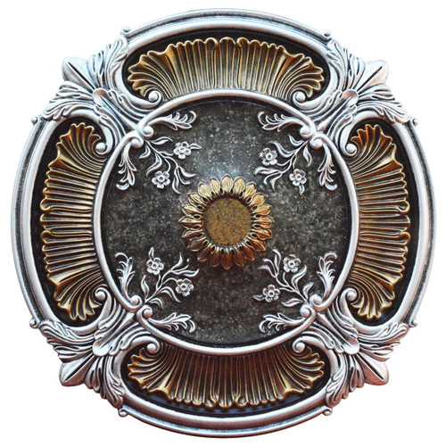 Winter Dreams II  - FAD Hand Painted Ceiling Medallion 30 in - #CCMF-111-2