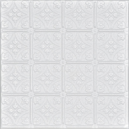 Emma's Flowers 20 in x 20 in Glue-up Styrofoam Ceiling Tile Pack - #R125 - Plain White