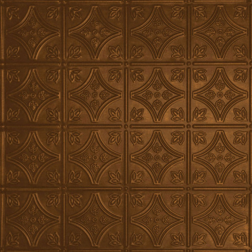 Tiny Tiptoe - Hand Painted - Wall and Ceiling Patterns - #209 - 24"x24" - Antique Copper
