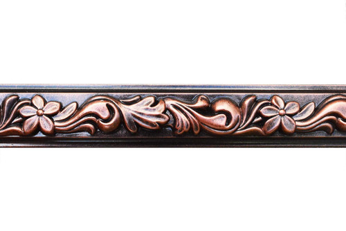 Foliage - FAD Hand Painted Flat Molding for Panel - Chair Rail - Casings - 94 1/4 in x 2 in x 3/4 in - FMF-002-3