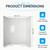 Subway Tile - MirroFlex - Tub and Shower Walls - Gloss White - Product Dimensions